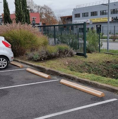 Butée de parking bois