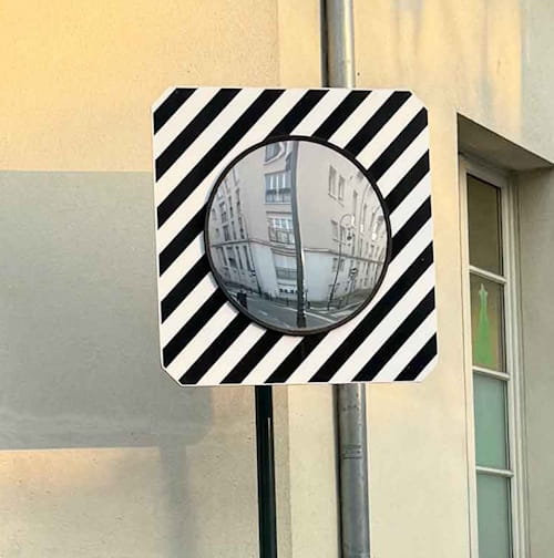 Miroir agglo rond